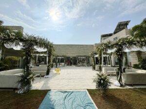 day time event, executive setup, floral decor, western style