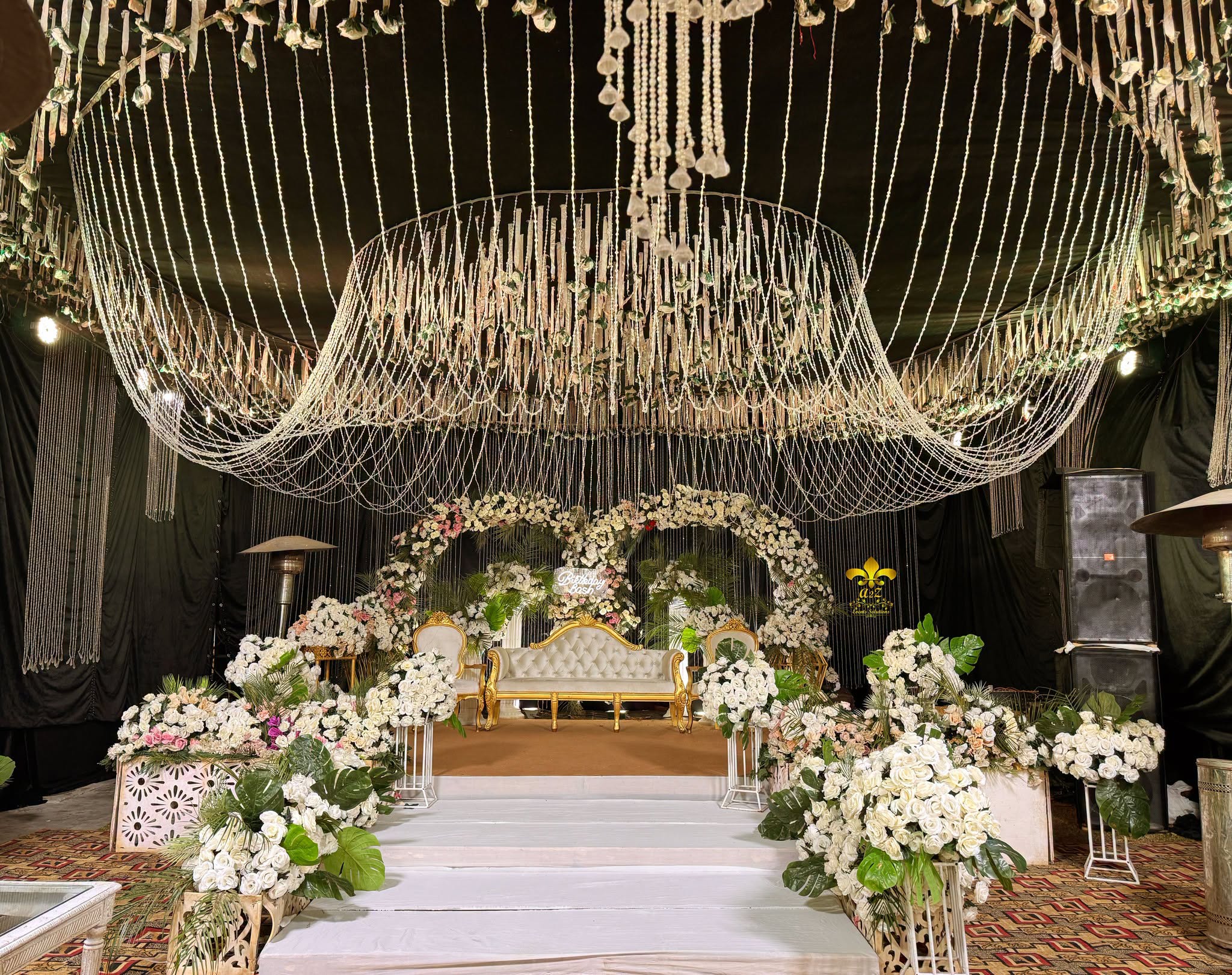 stages designers, floral stage, stage backdrop, grand stage