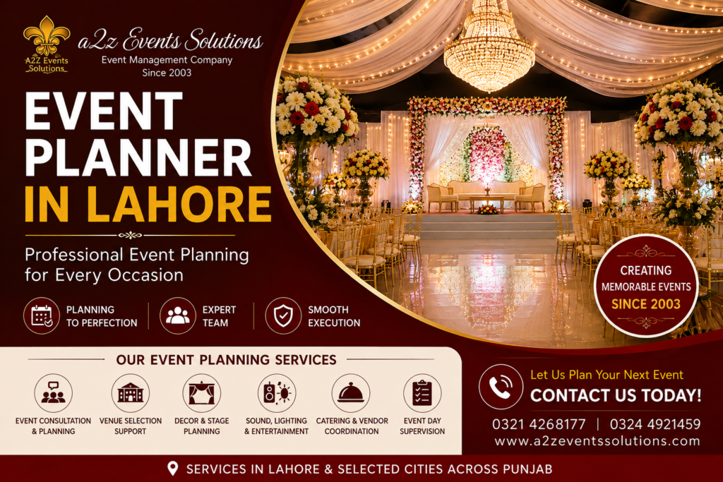 Event planner in lahore