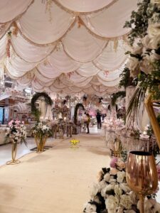 walkway decorations, western theme, fancy hanging, caterers