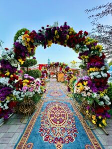 entrance decor, wedding entrance, floral decor, wedding setup