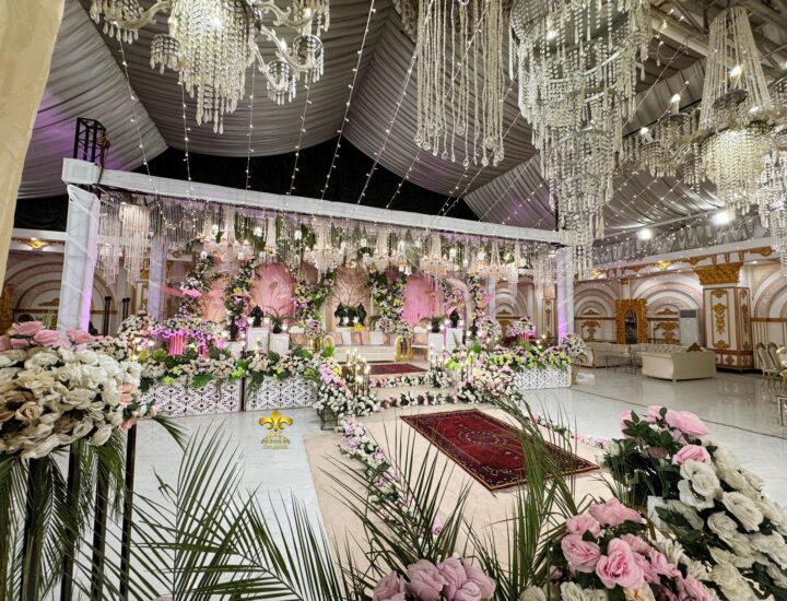 nikkah stage, indoor stage, floral stage, grand stage