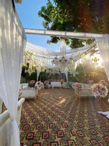 daytime wedding, engagement event, area decor, wedding planners