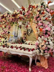 first night room decor, wedding designers, events management, floral decor