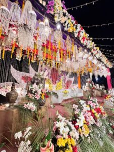 mehndi stage, grand setup, wedding designers, events management