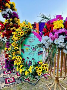 welcome board, floral decor, wedding planners, events management