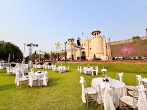 outdoor setup, stages designers, lahore fort, fine dining