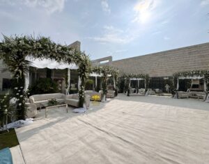 outdoor decor, caterers, wedding management, floral decor