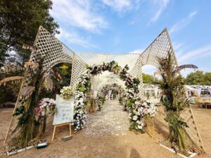 entrance decor, open air event, wedding management, a2z events solutions