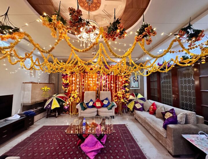 indoor mayoun, home dholak, intimate ceremony, wedding event