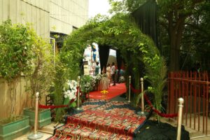 corporate entrance, a2z events, corporate services, daytime event