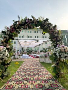 outdoor setup, open air decor, catering company, wedding management