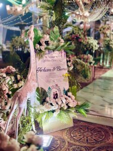 reception decor, wedding setup, canvas board, a2z events solutions