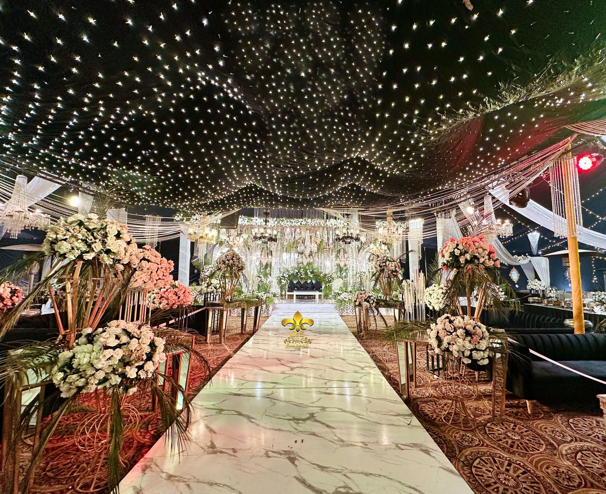 wedding designers, a2z events solutions, floral setup, executive walima
