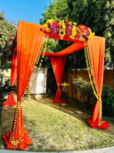 open air decor, intimate event, dholki setup, events services