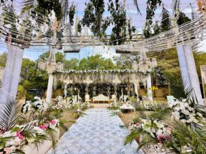wedding stage, walima ceremony, stage decor, grand setup