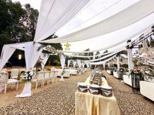 catering setup, wedding caterers, fairy lights, a2z events solutions
