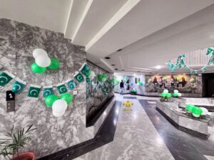 pakistan-independence-day-event office interior, building decor, company event, thematic setup