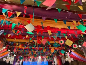multicolored draping, fancy hanging, events designers, a2z events solutions