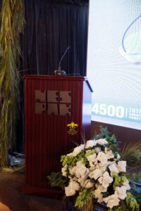 floral decor, company event, smd screen, seminar
