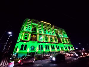 themed-mall-lighting building light, independence day, 14th august, pakistan day