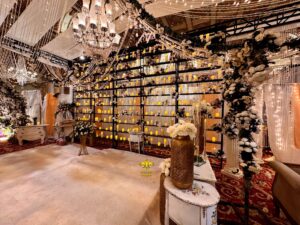 entrance setup, western theme, events management, carpeted walkway
