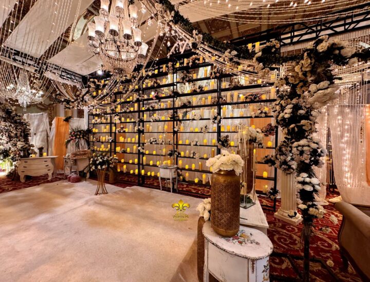 entrance setup, western theme, events management, carpeted walkway