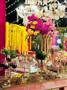 wedding-event multicolored decor, wedding designers, catering company, events management