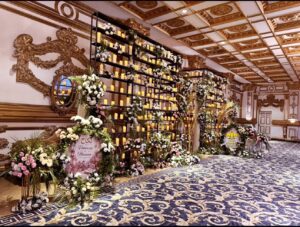 grand entrance, indoor setup, wedding planners, catering company