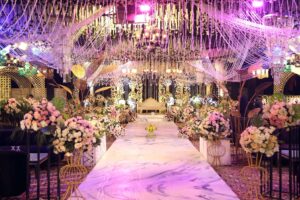 walkway setup, area decor, wedding designers, western theme