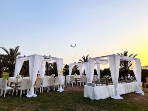 open air event, fine dining, intimate event, a2z events solutions