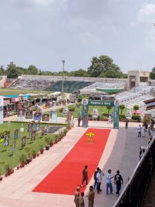 company event, grand setup, outdoor event, printing press