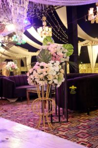 floral decor, executive seating, thematic draping, arabian gazebo