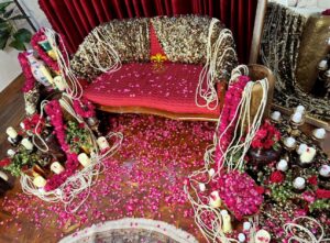 bridal makeup campaign shoot, events designers, floral decor, themed event