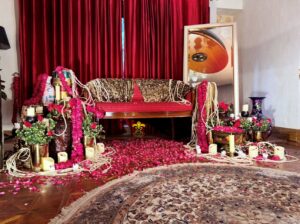 bridal shoot set, indoor decor, events planners, a2z events