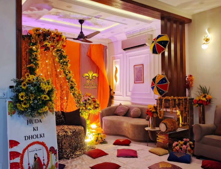 house setup, dholki decor, wedding designers, a2z events