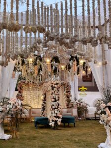 openair setup, western theme, white weddings, a2z events