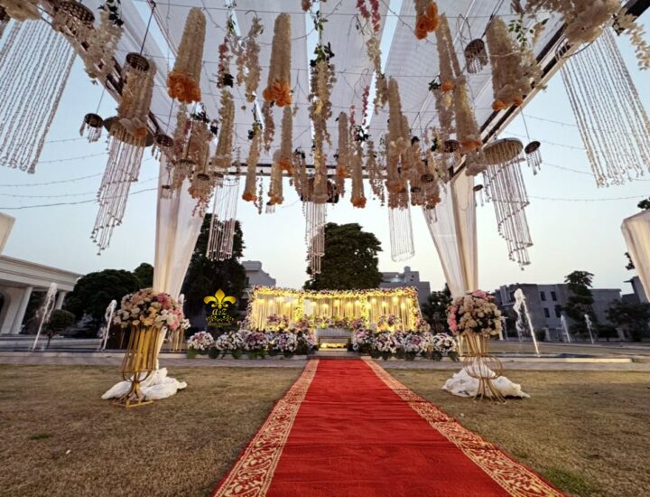 open air event, daytime wedding, catering company, nikkah ceremony