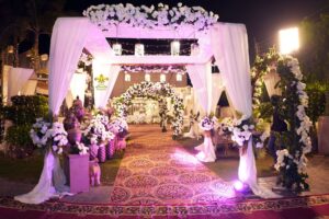 outdoor event, intimate ceremony, area decor, wedding setup