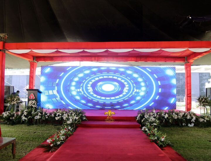 stage setup, indoor stage
